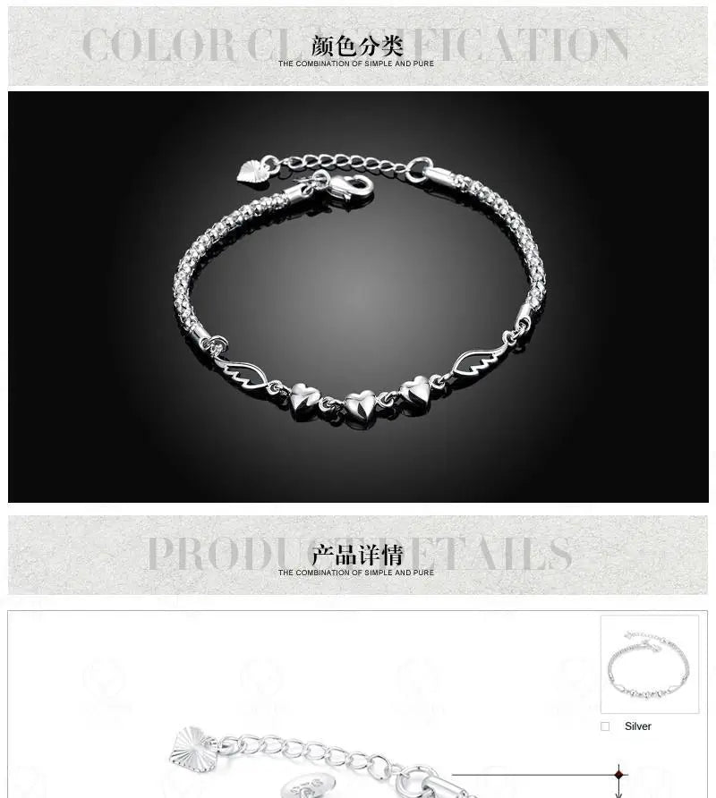 bracelete feminino de prata