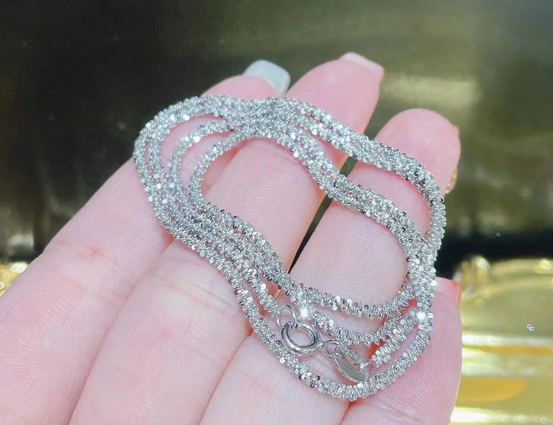 Colar italiano autêntico de prata esterlina S925