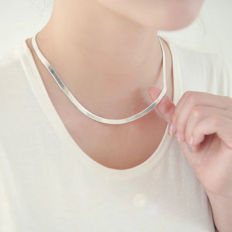 colar feminino de prata