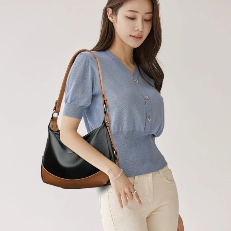 Bolsa de couro feminina de luxo de alta qualidade