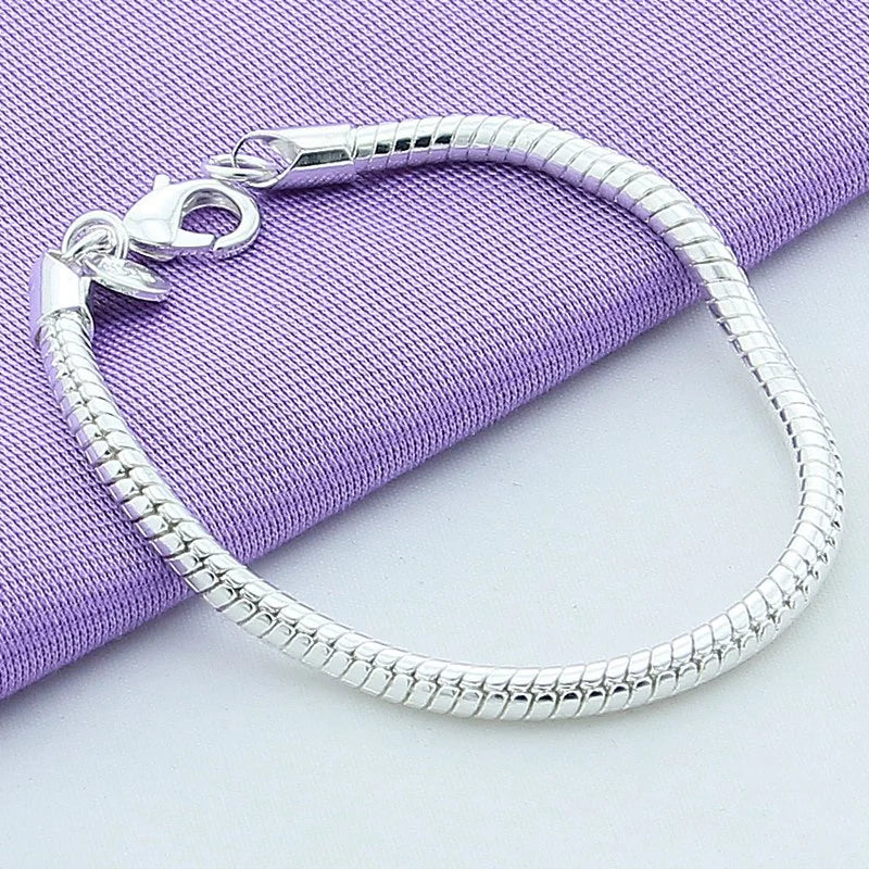 bracelete de prata esterlina 925