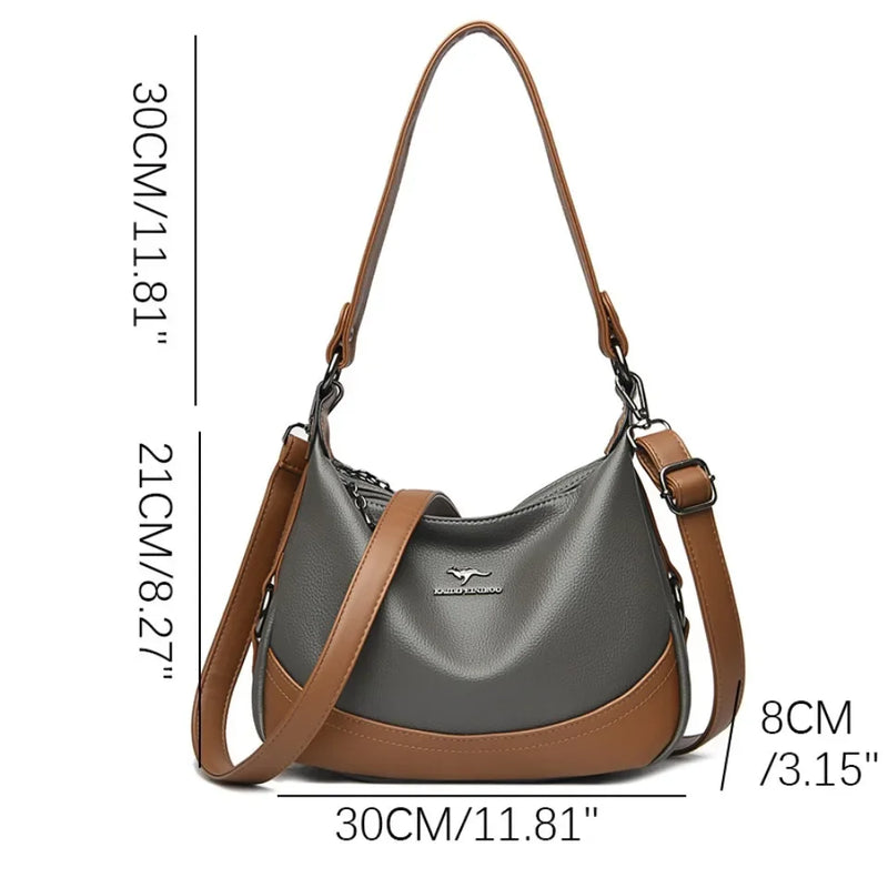 Bolsa de couro feminina de luxo de alta qualidade