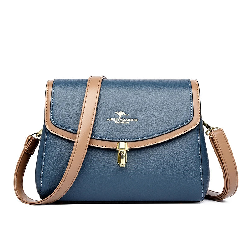 Bolsa de ombro feminina de couro