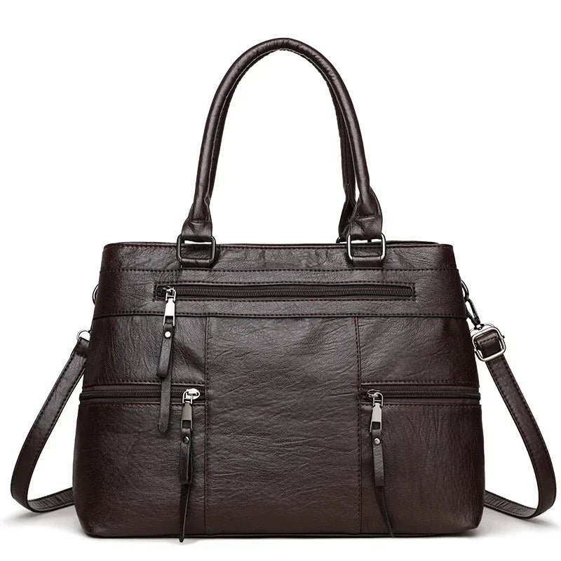 Bolsa feminina elegante de couro