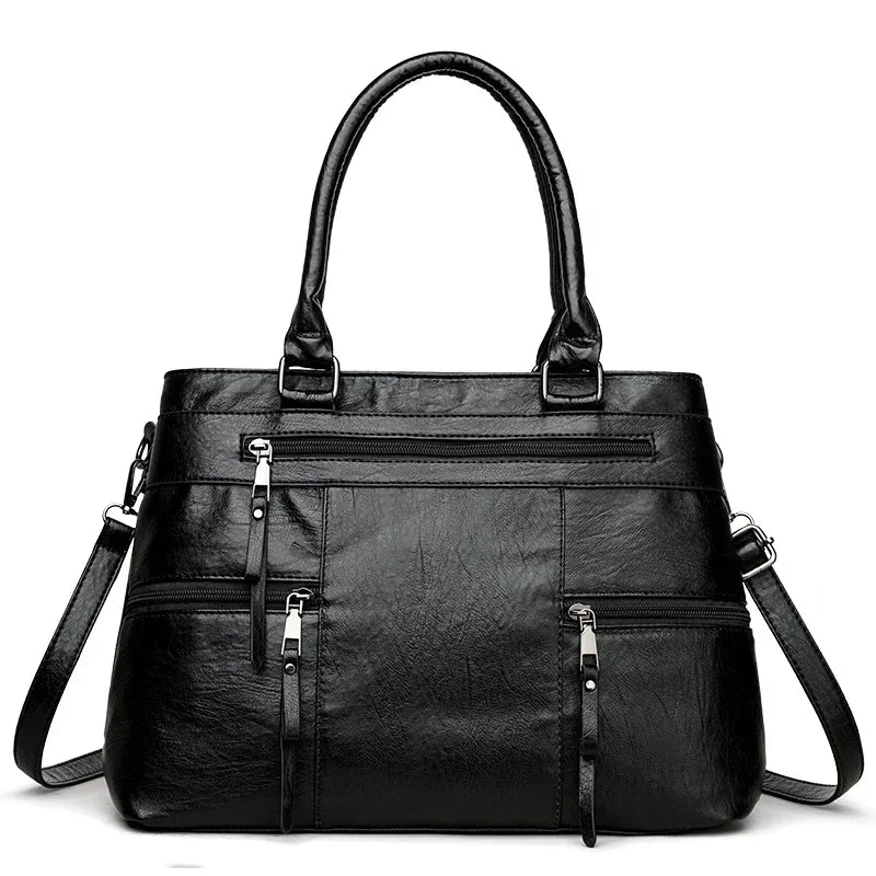 Bolsa feminina elegante de couro