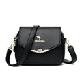 Bolsa de ombro elegante de couro macio para mulheres