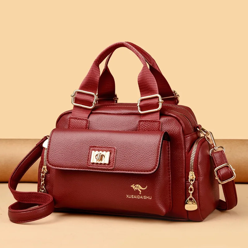 bolsa em couro sintetico para mulheres de classe