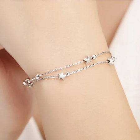 Nova pulseira de prata esterlina 925
