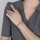 Pulseira feminina de prata esterlina 925