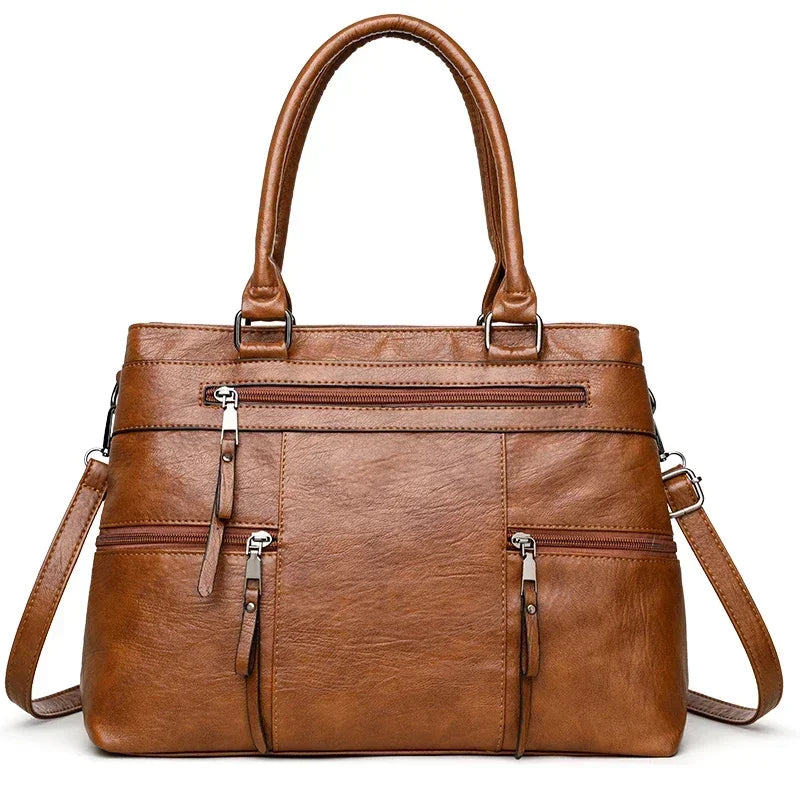 Bolsa feminina elegante de couro