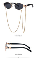 óculos de sol hexagonal feminino