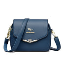 Bolsa de ombro elegante de couro macio para mulheres