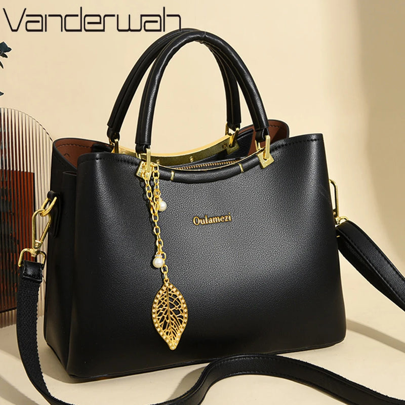 bolsa feminina de couro de alta qualidade