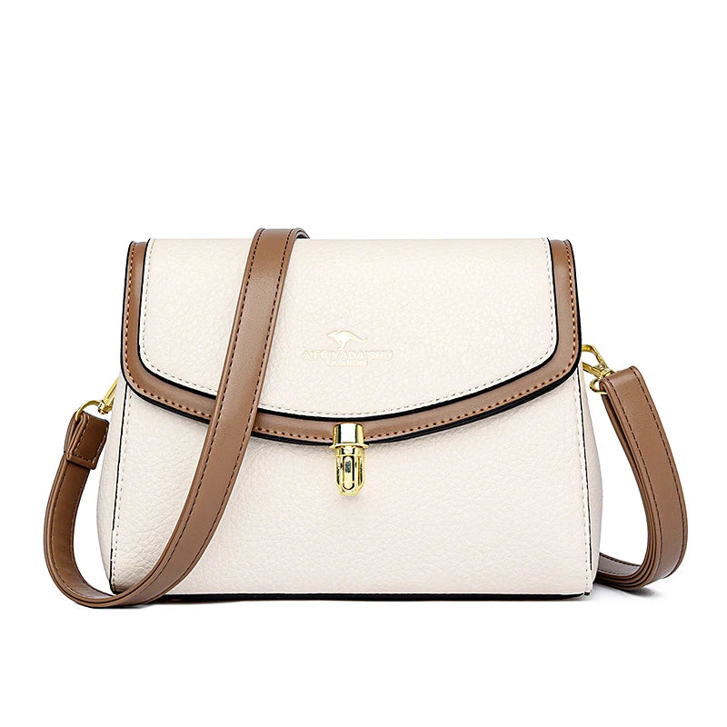 Bolsa de ombro feminina de couro