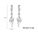 Brincos de prata esterlina 925 com zircônia azul e cristal