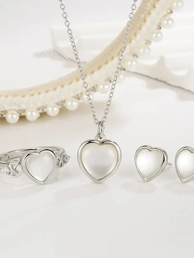 CONJUNTO COLAR BRINCOS E ANEL DE PRATA