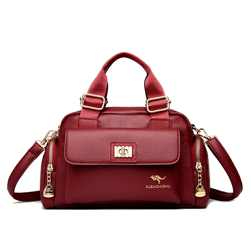 bolsa em couro sintetico para mulheres de classe