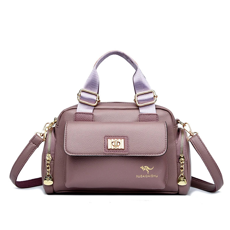 bolsa em couro sintetico para mulheres de classe