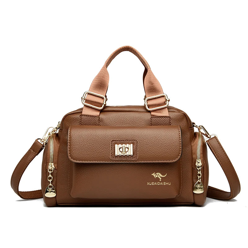 bolsa em couro sintetico para mulheres de classe