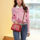 Bolsa de ombro femininas de couro macio