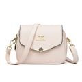 Bolsa de ombro elegante de couro macio para mulheres