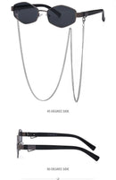 óculos de sol hexagonal feminino