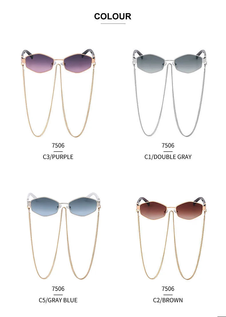 óculos de sol hexagonal feminino