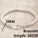bracelete de prata esterlina 925