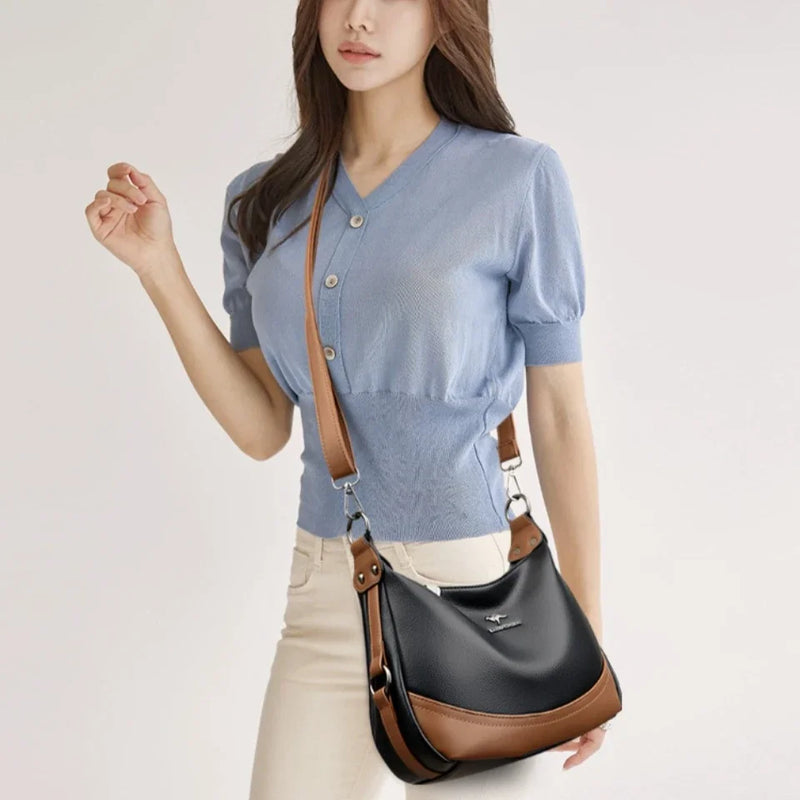 Bolsa de couro feminina de luxo de alta qualidade