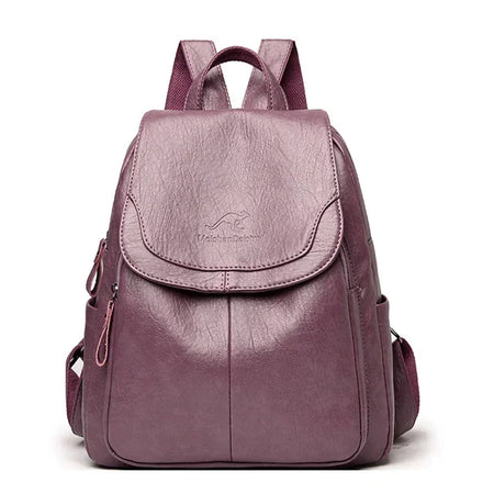 Mochila feminina de couro legítimo