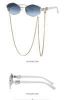 óculos de sol hexagonal feminino